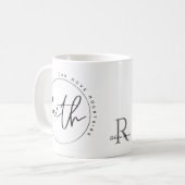 キリストパーソナライズされた教信仰は山を動かす コーヒーマグカップ (正面左)