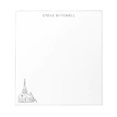 キリストパーソナライズされた教名教会の牧師 ノートパッド (正面)