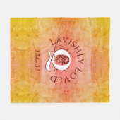 キリストパーソナライズされた教徒を愛したモノグラム フリースブランケット (正面(横))