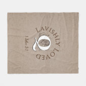 キリストパーソナライズされた教徒を愛したモノグラム フリースブランケット (正面(横))