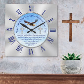 キリストパーソナライズされた教牧師へのキリスト教の賜物 スクエア壁時計