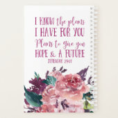 キリストパーソナライズされた教聖書聖句フローラ プランナー手帳 (裏面)