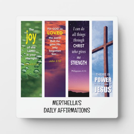 キリストパーソナライズされた教聖書肯定 フォトプラーク (正面)