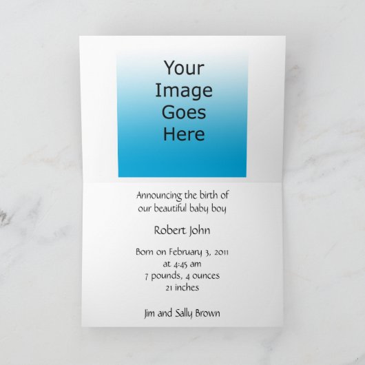 キリストパーソナライズされた教誕生の発表 案内状 (内部)