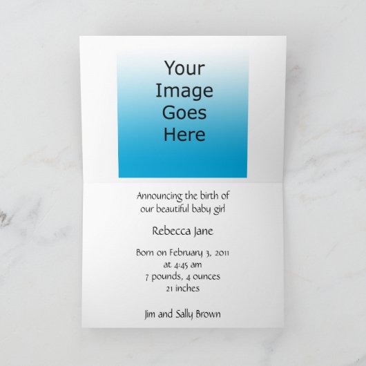 キリストパーソナライズされた教誕生の発表 案内状 (内部)