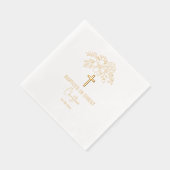 キリストフローラ十字宗教イベントで洗礼 箔ナプキン (右)