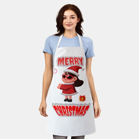 キリストメリース エプロン (着用した状態)