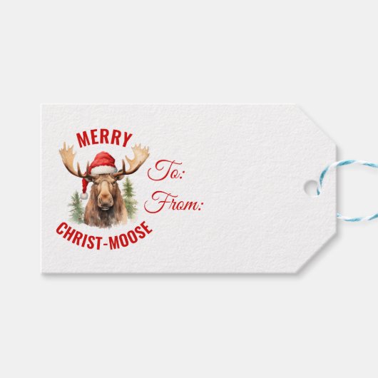 キリストメリームースおもしろいクリスマスムース ギフトタグ (正面(横))
