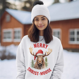 キリストメリームースおもしろいクリスマスムース スウェットシャツ