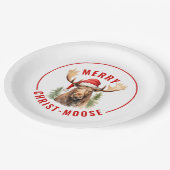 キリストメリームースおもしろいクリスマスムース ペーパープレート (アングル)