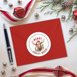 キリストメリームースおもしろいクリスマスムース ラウンドシール