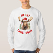キリストメリームースおもしろいクリスマスムース Tシャツ (正面)