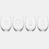 キリストモダン教信仰引用文 ステムなしワイングラス (裏面)