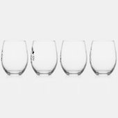 キリストモダン教信仰引用文 ステムなしワイングラス (左)