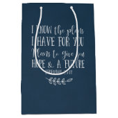 キリストモダン教聖書聖句タイポグラフィ ミディアムペーパーバッグ (正面)