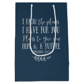 キリストモダン教聖書聖句タイポグラフィ ミディアムペーパーバッグ (裏面)