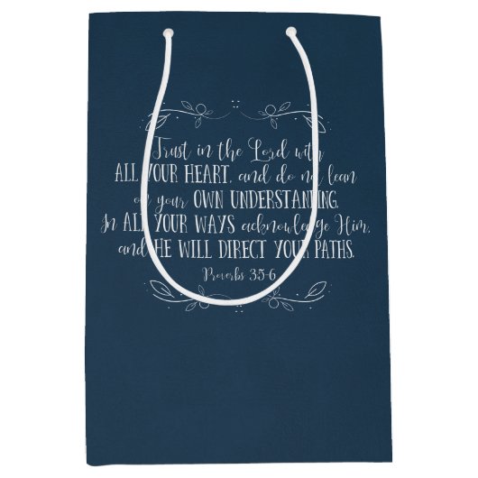 キリストモダン教聖書聖句タイポグラフィ ミディアムペーパーバッグ (正面)