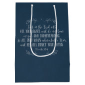 キリストモダン教聖書聖句タイポグラフィ ミディアムペーパーバッグ (裏面)