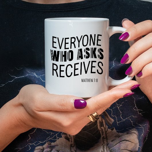 キリストモダン教聖書聖句マタイ7:8 マグカップ
