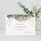 キリストヤナギと松のクリスマスカード 招待状 (スタンド正面)