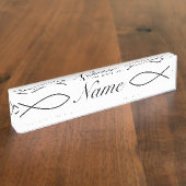 キリストンフィッシュシンボルイッチィスサンダー_コーブ デスクネームプレート (側面)