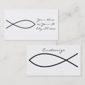 キリストンフィッシュシンボルイッチィスサンダー_コーブ 名刺 (正面/裏面)