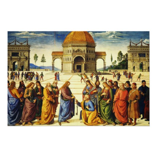 キリスト与えは聖ペテロへの鍵である ポスター (正面)