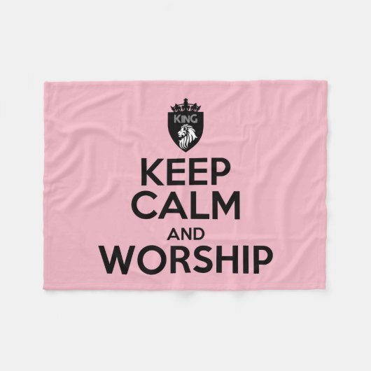 キリスト保教の静けさと崇拝 フリースブランケット (正面(横))