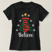 キリスト信じ教信仰イエス宗教的クリスマス Tシャツ (デザイン正面)
