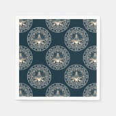 キリスト出生スター疑問に思オブ水玉模様曼荼羅 スタンダードカクテルナプキン (正面)