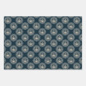 キリスト出生スター疑問に思オブ水玉模様曼荼羅 ラッピングペーパーシート (正面3)