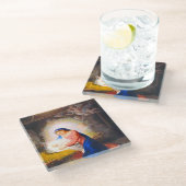 キリスト出生 ガラスコースター (アングル)