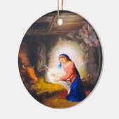 キリスト出生 セラミックオーナメント (左)