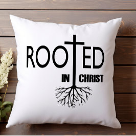 キリスト十字架エレガント白黒信仰に根ざす クッション