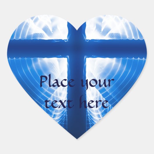 キリスト十字架 ハートシール (正面)