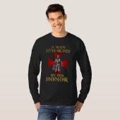 キリスト十字軍テンプル騎士団の戦士 Tシャツ (正面フル)