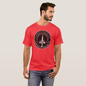 キリスト反対者の記号のための赤い基礎 Tシャツ (正面フル)