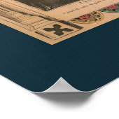 キリスト図解入りの、写真付きの1856年のリトグラフのポスター ポスター (角)