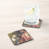 キリスト女性(パネル)を賛美している救い主 コースター (右側)