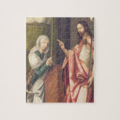 キリスト女性(パネル)を賛美している救い主 ジグソーパズル (縦)