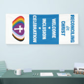 キリスト崇拝の旗で和解 横断幕 (トレードショー)