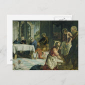 キリスト弟子達の足を洗う， c.1547 ポストカード (正面/裏面)