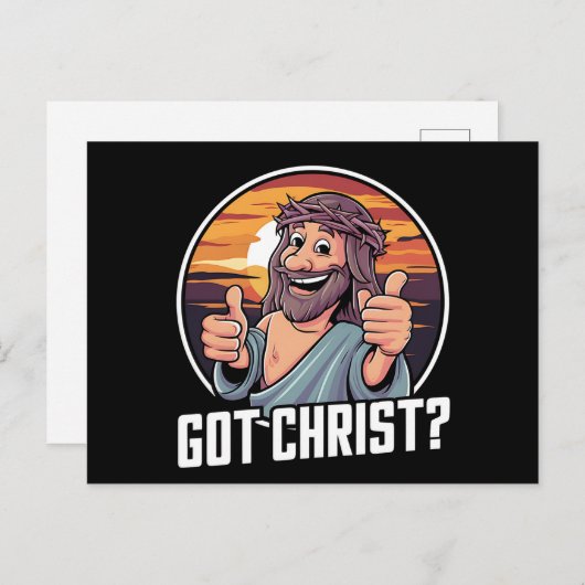 キリスト得のクリスマス・イエス・宗教的な仲間 シーズンポストカード (正面/裏面)