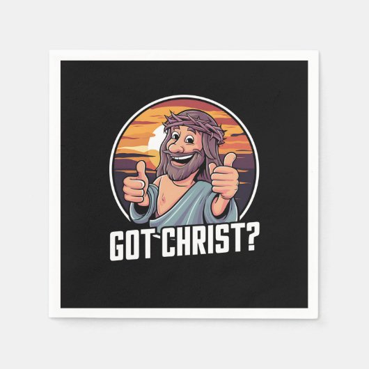 キリスト得のクリスマス・イエス・宗教的な仲間 スタンダードカクテルナプキン (正面)