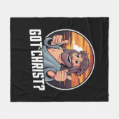 キリスト得のクリスマス・イエス・宗教的な仲間 フリースブランケット (正面(横))