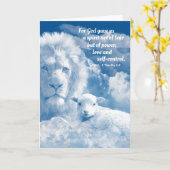 キリスト感動的教の強さの聖句 カード (黄色い花)