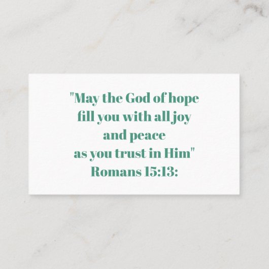 キリスト感動的教希望バイブル宗教十字架 名刺 (裏面)