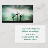 キリスト感動的教希望バイブル宗教十字架 名刺 (正面/裏面)