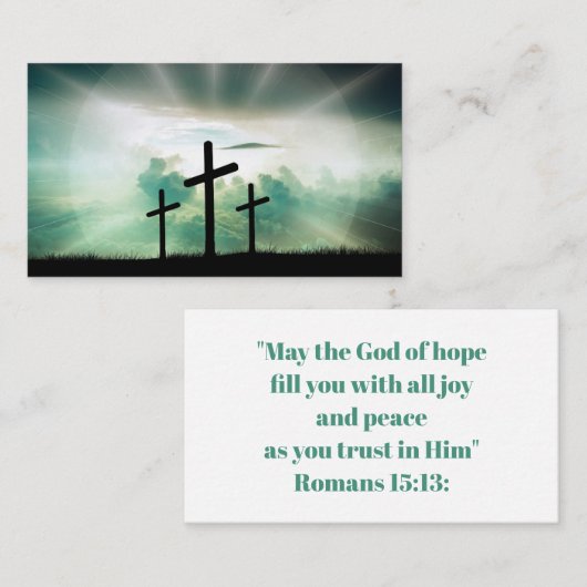 キリスト感動的教希望バイブル宗教十字架 名刺 (正面/裏面)
