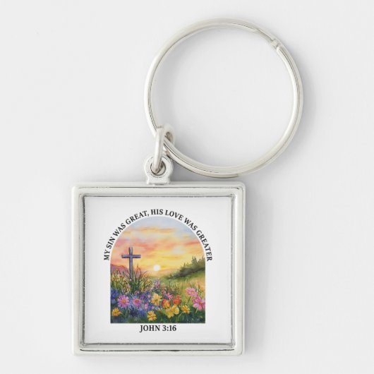 キリスト感動的教聖句 キーホルダー (正面)